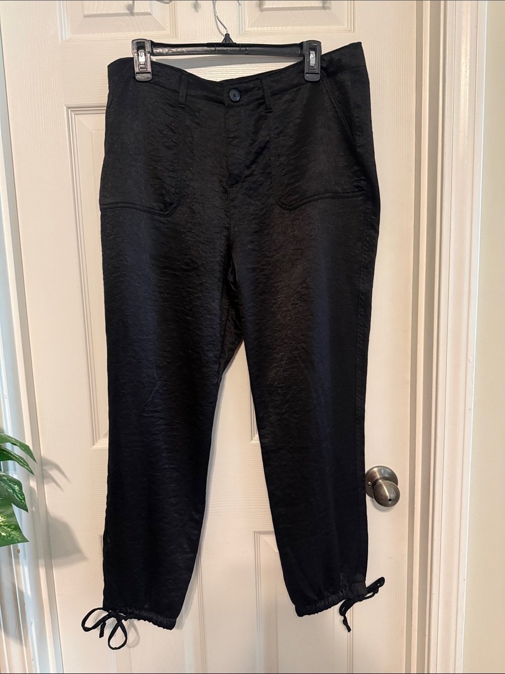 Jessica Simpson Black Ankle Drawstring Crop Pants